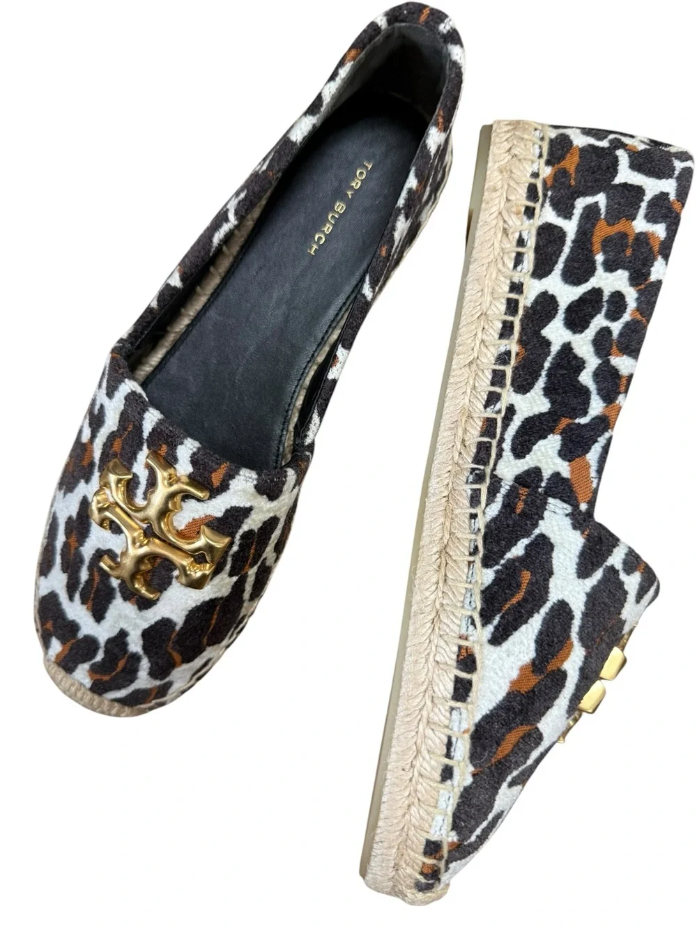 Tory Burch Eleanor Leopard Espadrilles Size 8 NWOB